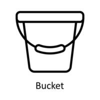 Bucket vector    outline Icon Design illustration. Agriculture  Symbol on White background EPS 10 File