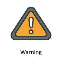 Warning vector  Fill outline Icon Design illustration. Work in progress Symbol on White background EPS 10 File