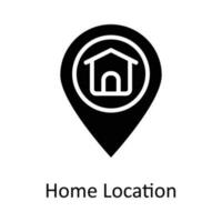 Home Location vector    solid Icon Design illustration. Location and Map Symbol on White background EPS 10 File