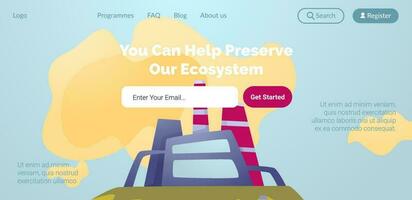 You can help preserve our ecosystem website page vector