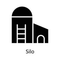 silo vector sólido icono diseño ilustración. agricultura símbolo en blanco antecedentes eps 10 archivo