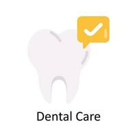 dental cuidado vector plano icono diseño ilustración. médico y cuidado de la salud símbolo en blanco antecedentes eps 10 archivo