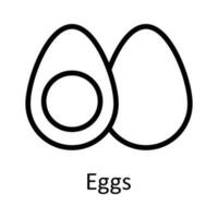 Eggs vector    outline Icon Design illustration. Agriculture  Symbol on White background EPS 10 File