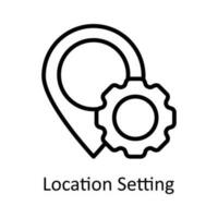 Location Setting vector    outline Icon Design illustration. Location and Map Symbol on White background EPS 10 File