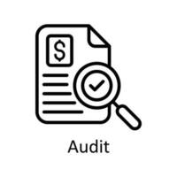 Audit vector    outline Icon Design illustration. Taxes Symbol on White background EPS 10 File