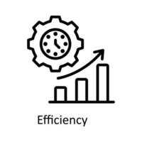 Efficiency  vector   outline Icon Design illustration. Work in progress Symbol on White background EPS 10 File