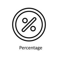 Percentage vector   outline Icon Design illustration. Work in progress Symbol on White background EPS 10 File