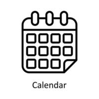 calendario vector contorno icono diseño ilustración. hora administración símbolo en blanco antecedentes eps 10 archivo