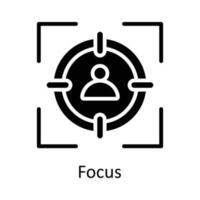 Focus  vector  Solid Icon Design illustration. Time Management Symbol on White background EPS 10 File