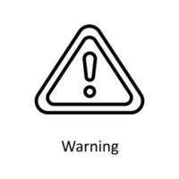 Warning vector   outline Icon Design illustration. Work in progress Symbol on White background EPS 10 File