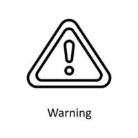 Warning vector   outline Icon Design illustration. Work in progress Symbol on White background EPS 10 File