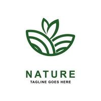Agriculture Logo Design Template. Nature logo design. vector illustration