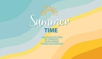 Summer time background with text illustration. Vector illustration of a glowing Summer time background.