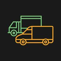 Parked Trucks Vector Icon