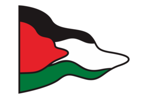 Palestina vlag golvend Aan transparant achtergrond png