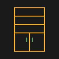 Cupboard with Shelves Vector Icon