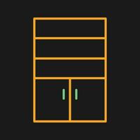 Cupboard with Shelves Vector Icon