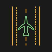 Plane on Runway Vector Icon