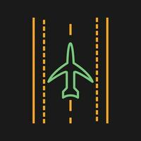 Plane on Runway Vector Icon