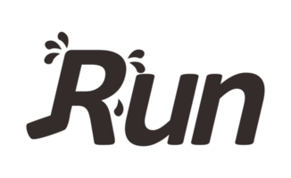 Run - Word On Transparent Background png