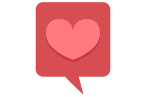 Pink Love Chat Icon with Dots Pattern With Transparent Background png