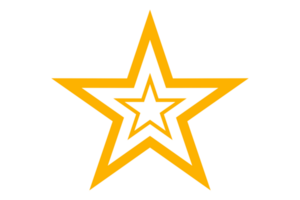 dorado estrella con transparente antecedentes png