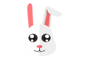söt djur- huvud - kanin kanin med transparent bakgrund png