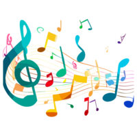 música notas ícone clipart transparente fundo png