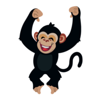 feliz macaco ícone clipart transparente fundo png