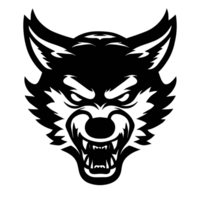 Wolf angry icon clipart transparent background png