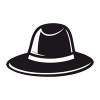 fedora hoed zwart en wit clip art transparant achtergrond png