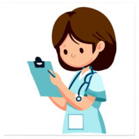 Nurse checkup Clipart transparent background png