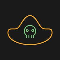 icono de vector de sombrero pirata