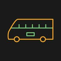 autobús en el icono de vector de aeropuerto