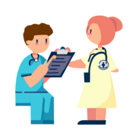 Nurse checkup Clipart transparent background png