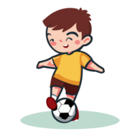 Kids playing football clipart transparent background png