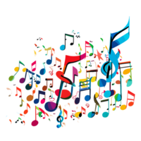 Music notes icon clipart transparent background png