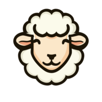 Sheep face icon clipart transparent background png