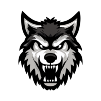 Wolf angry face icon clipart transparent background png