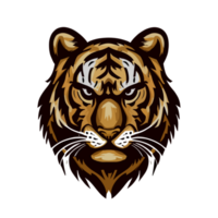 tigre face ícone clipart transparente fundo png
