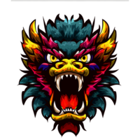 Dragon face Clipart transparent background png