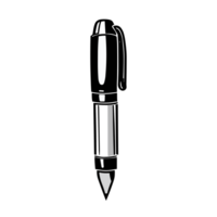 Pen black and white Clipart transparent background png