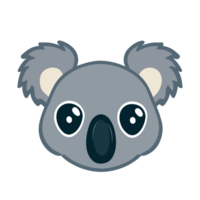 Koala face icon clipart transparent background png