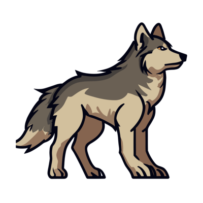 Cute Wolf icon clipart transparent background 24044219 PNG