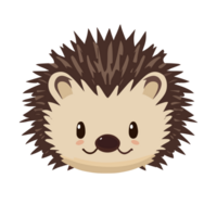 Hedgehog face clipart transparent background png