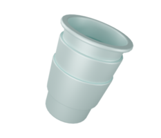 blanc papier tasse 3d le rendu png