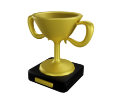 3d render illustration of trophy champion png