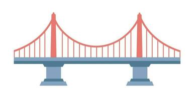 Bridge city planning and architectural design vector