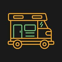 icono de vector de autocaravana