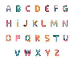 Alphabet type with colorful bright design vector